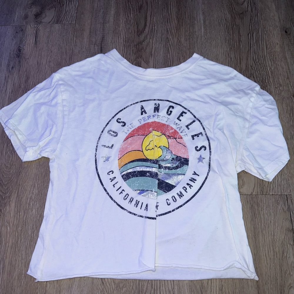 cropped white t-shirt